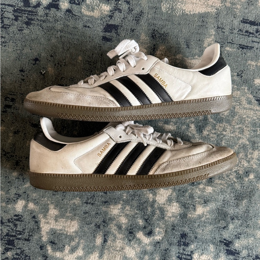 Adidas Samba White and Black Sneakers
